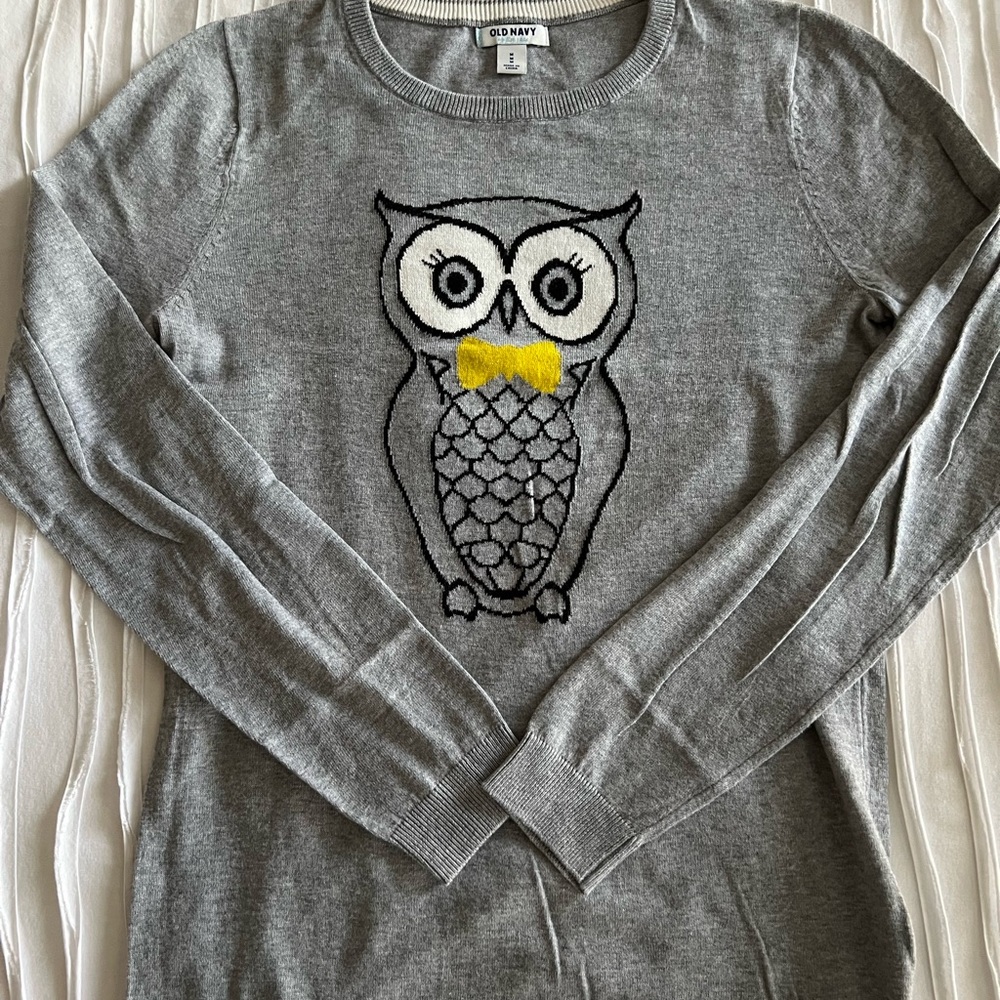 Sz Medium Old Navy Owl Sweater Top